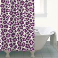 thumbnail image 4 of Light Green and Purple Of Leopard Print Shower Curtain 72"x84" ,Bathroom Decorative Shower Curtains Set with 12 Hooks,Modern Waterproof Washable Shower Curtain, 4 of 6