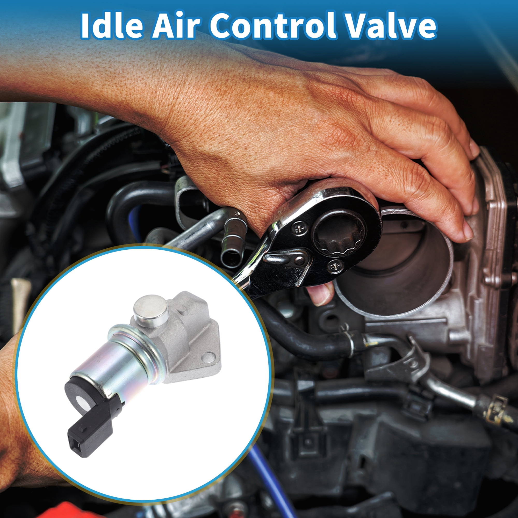 Unique Bargains Car Idle Air Control Valve for Ford Fiesta IV 1995-2002 Replace No.95BF9F715AC IACV Idle Motor Idle Air Control Valve for Stable Engine Operation