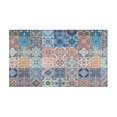 thumbnail image 2 of Bohemian Blue Geometric Design Rugs and Mats Non Skid Washable Absorbent Microfiber Soft Kitchen Mat for Floor Set Of 2 Decor Stain Resistant 17"x47"+17"x30", 2 of 7