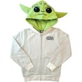 thumbnail image 3 of STAR WARS The Mandalorian Baby Yoda Sublimated Costume zip up Hoodie w/ Mask for Youth Kids - Large, 3 of 5