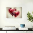 thumbnail image 5 of YILUYINQING Hearts Paint Splatters Wall Decor for Bathroom Valentine's Day Canvas Print Wall Decorations Ready to Hang Room Home Art Decor 20x16in, 5 of 6