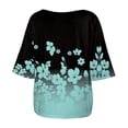 thumbnail image 5 of XFHLMJFF Tops Women Summer T-Shirts Casual Tank Tops Basic Loose Fit Boho Plus Size Floral Printed One Shoulder Blouse 2024 Trendy, 5 of 6