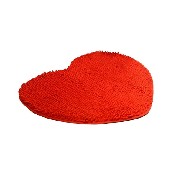 TechWave Heart Shaped Rug Heart Shaped Decorative Floor Mat Shower Mat Non Washable Doormat Entrance Welcome Carpet For Home Living Room Sofa Bathroom Floor Accord Blanket Heated Throw Extra Thick