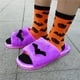 thumbnail image 5 of Guardurnaity Zapatillas de espuma viscoelástica con cara divertida de 25CM, suela impermeable antideslizante, zapatos de casa de murciélago de calabaza de Calzado Violeta Guardurnaity AP007252-01, 5 of 6