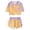 Purple, variant on Girls Sporty Outfit Sets Short Sleeve T Shirt Shorts Printed Play Girls Spring Clothes,Purple,Size 6 -7 Years