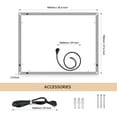 thumbnail image 2 of Mefine Dimmable Touch Switch Wall-Mounted 32X24 Inch (About 81.28X60.96cm) Led Illuminated Bathroom Mirror with High Light Flow Adjustable Color Temperature Waterproof and Anti-Fog, 2 of 7