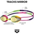 thumbnail image 2 of Tracks Unisex Adult Essential Racing Swim Goggles Competitive Swimmers FINA-Approved Anti-Fog Mirror/Non-Mirror Lens, 2 of 5