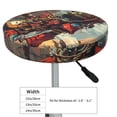 thumbnail image 4 of Lsque Tribal Futuristic Warrior Pattern Round Bar chair cushion covers Velvet Fabric Premium Comfort Protects from Scratches and Stains for 14-17 Inch Chair-13 inch, 4 of 7