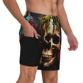 thumbnail image 2 of Balery Butterfly Flower Plant Skull Mens Swim Trunks Swim Shorts for Men Quick Dry Inseam Beach Shorts with Compression Liner Pocket-Large, 2 of 9