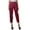 Bright Crimson Red, variant on Solid Color Elastic Waist Pants Cotton Narrow Fit Straight Women Pants For Kurti