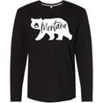 thumbnail image 3 of Inktastic Montana White Bear Silhouette Long Sleeve T-Shirt, 3 of 5