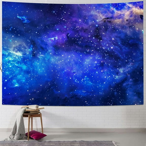Creowell  Galaxy Universe Space Tapestry, Starry Night Sky Mysterious Nebula Stars Ceiling tapestries for Bedroom Backdrop Wall Decor  40x30inch
