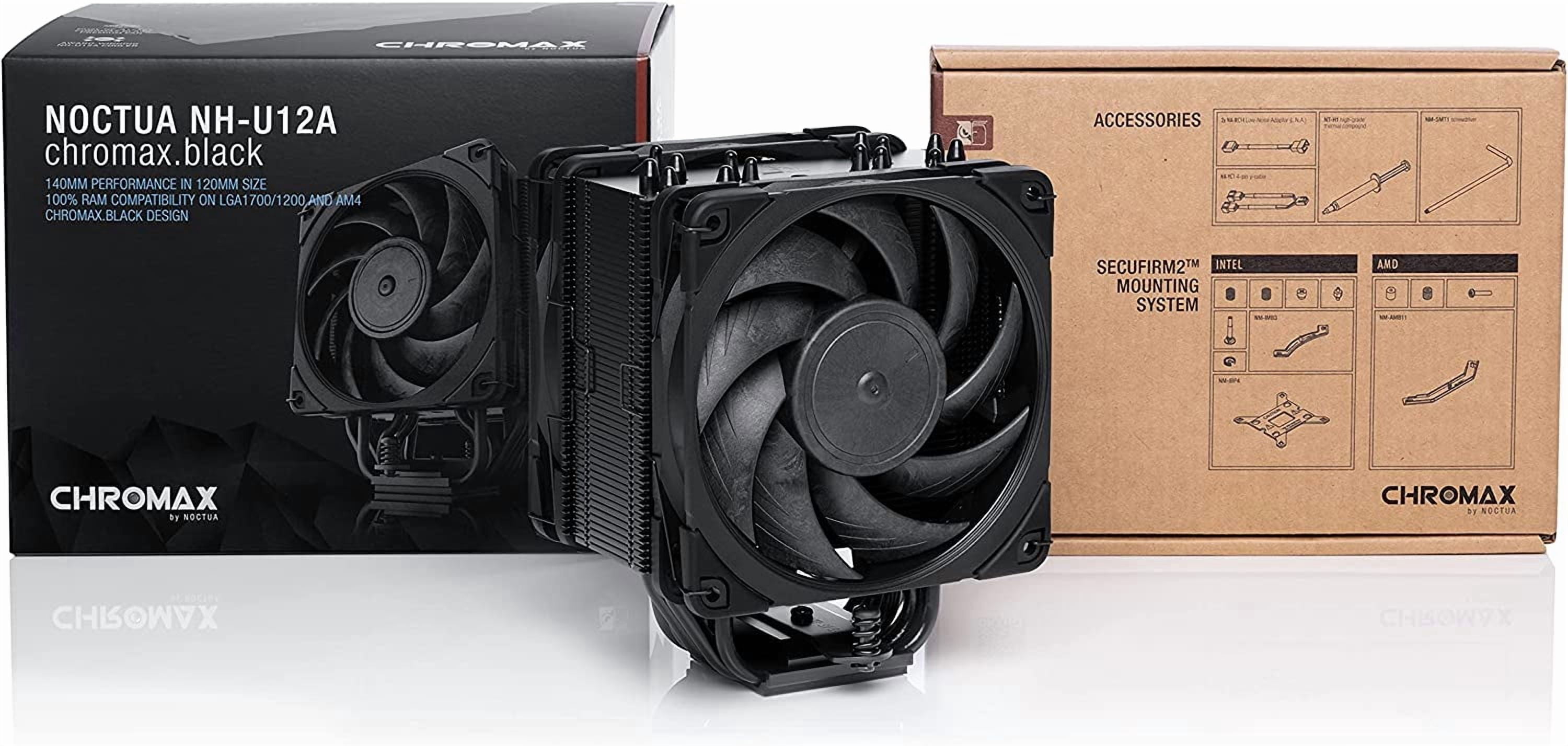 NH-U12A chromax.Black, 120mm Single-Tower CPU Cooler (Black)
