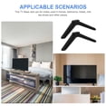 thumbnail image 4 of BESTYASH 1Pair TV Stand Replacement Legs Black Sleek Design Tabletop Base for Flat Screen Tvs, 4 of 8