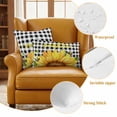 thumbnail image 6 of Sunflowers Outdoor Pillow Covers 16x16 Set of 2,Waterproof Patio Throw Pillowcase Protectors,Black White Check Sunshine Buffalo Bee Decorative Pillow Shams Cushion Covers for Seat Bed Couch Sofa, 6 of 8