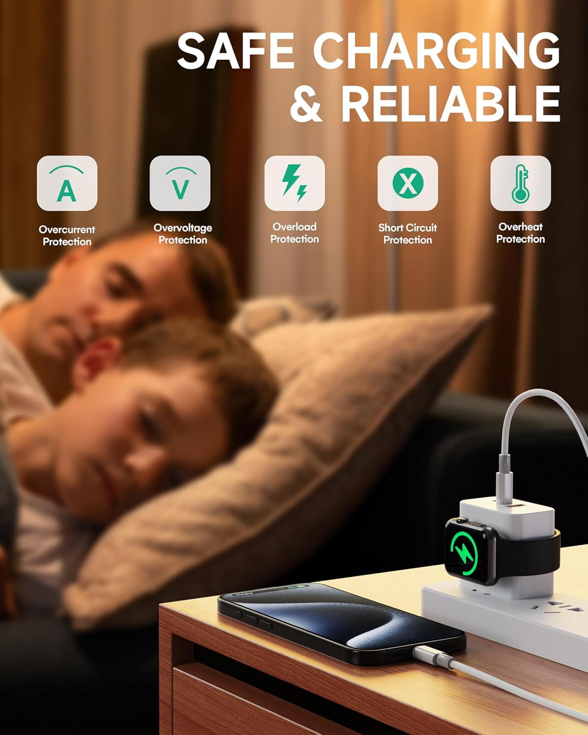 for Apple Watch Charger, USB C Charger Block,3 in 1 23W Fast Charging, Portable Plug Travel Essential Charge for iWatch Series Ultra/SE/10/9/8/7/6, iPhone 17/16/15/Pro Max,iPad Pro/Air, White