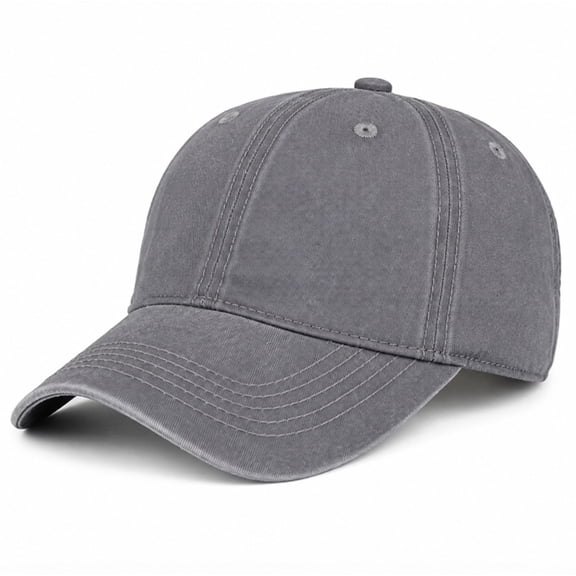 Washed Cotton Baseball Cap, Low Profile Adjustable Dad Hat for Casual Wear, TIKA