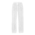 thumbnail image 5 of Pantalones club de punto sexy con aberturas para mujer - Prenda de croché de cintura alta para la playa/fiestas, S-L, 5 of 5