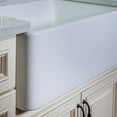 thumbnail image 4 of Fine Fixtures Large White Fireclay Apron Front Farmhouse Kitchen Sink 30" Glossy, 4 of 5