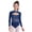 Navy Blue, variant on Girls Sparkly Long Sleeve Ballet Dance Leotard Gymnastics Workout Tumbling Skating Unitard Royal Blue 6