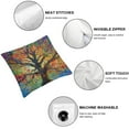 thumbnail image 4 of COMIO  Hippy Pattern Square Throw Pillow Covers 2 Packs, Hippie Colorful Tree Decorative Couch Pillowcase Double Side Print Throws Cushion Cover for Bed Sofa, 4 of 6
