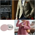 thumbnail image 5 of Uxcell 20pcs 40L Fabric Cloth Covered Button 25mm Metal Shank Round Sewing Buttons for Suits Dress Blouses, Pink, 5 of 5