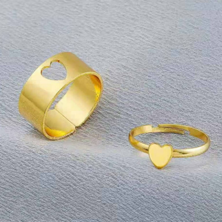 Couple ring deals heart design
