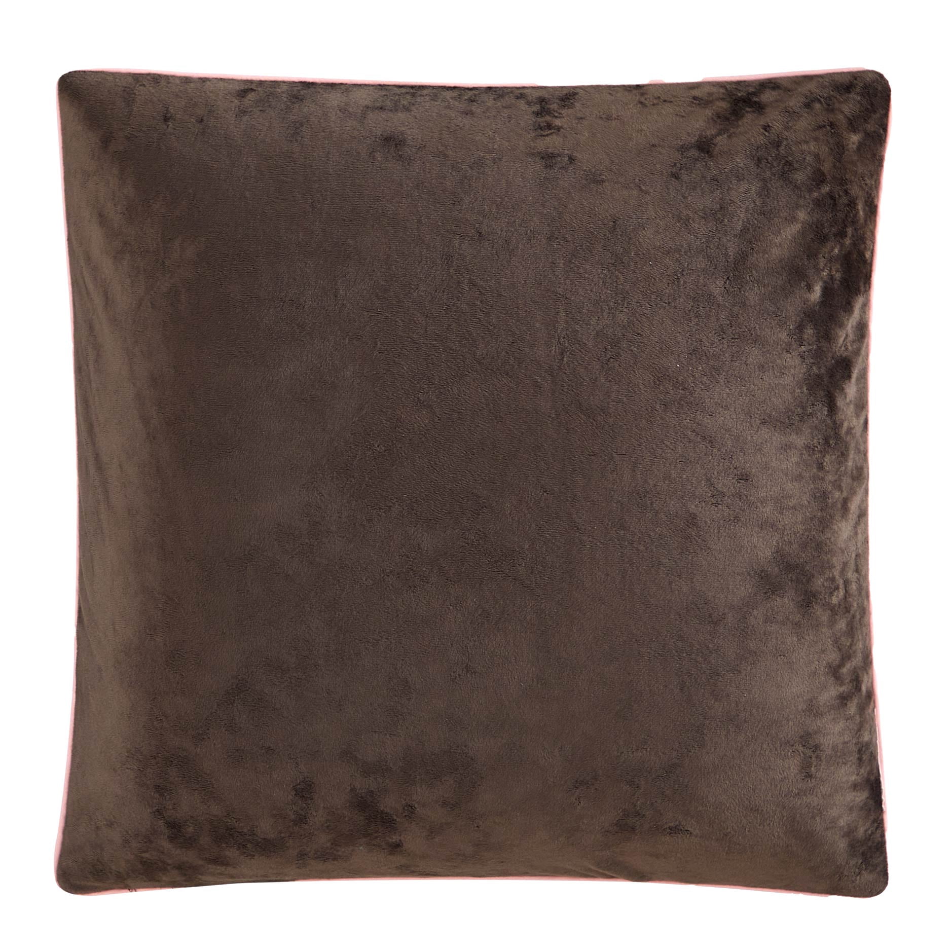 The Pioneer Woman Velvet Embroidered Floral Brown Decorative Pillow, 18 in x 18 in