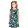 thumbnail image 1 of Vsdgher Chemises de Nuit Florales pour Filles Manches Courtes à Volants Robe de Nuit Pyjama pour Fête de Pyjama-Petit, 1 of 6