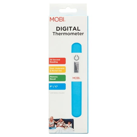 MOBI Oral Digital Health Thermometer, Oral, Underarm & Rectal, Thermometer for Adults, Oral Thermometer for Fever, Rectum Armpit Reading Thermometer for Baby Kids and Adults