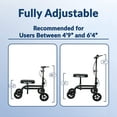 thumbnail image 5 of Economy Knee Scooter - Steerable, Foldable, Dual Brakes, for Surgery Recovery and Injuries, Black, 5 of 10