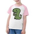 thumbnail image 3 of RXIRUCGD 2025 Vêtements d'Été pour Enfants Tout-Petits Garçons Filles Mode Mignon Col Rond Imprimé Manches Courtes Haut, 3 of 7
