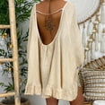 thumbnail image 5 of MSJUHEG Womens Tops Plus Size Tops For Women Women Plus Size Loose Three Quarter Sleeve Polka Dot O-Neck Pullover Tops Shirt Workout Tops For Women Khaki L, 5 of 9