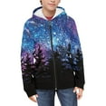 thumbnail image 4 of Xoenoiee Galaxy Forest Silhouette Girls Boys Zip-Up Hoodies Kids Fall Winter Warm Sweatshirt Jacket with Pocket Youth Long Sleeve Shirt Top Teen Clothes Outfits, 11-13 Years, 4 of 7