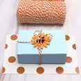 thumbnail image 5 of Artesanía 100 yardas para envolver regalos Naranja Blanco Decoración y bricolaje para el hogar, 5 of 5
