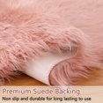 thumbnail image 3 of Haperlare 3'x5' Fluffy Area Rugs for Bedroom Faux Fur Nursery Rugs for Kids Nursery Room Living Room Floor Mat Plush Carpet, Pink, 3 of 5