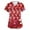 Red #47, variant on KDDYLITQ Womens Valentine Scrubs Top Short Sleeve V Neck Shirts Floral Print Nursing Uniform Plus Size Comfy Tshirts with Pockets Wine M