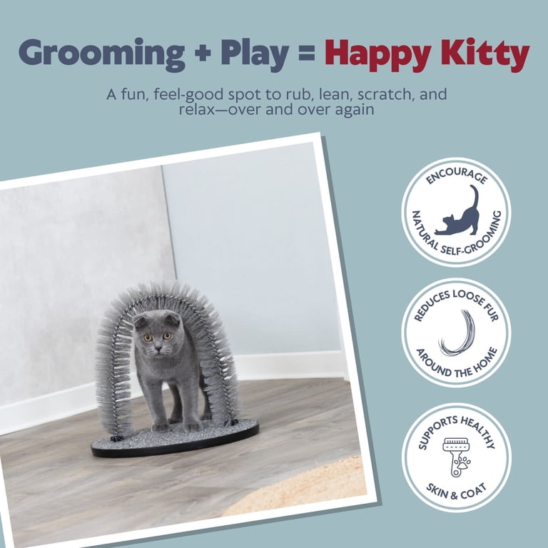 TRIXIE Cat Massager and Self Grooming Arch, Gray photo 2