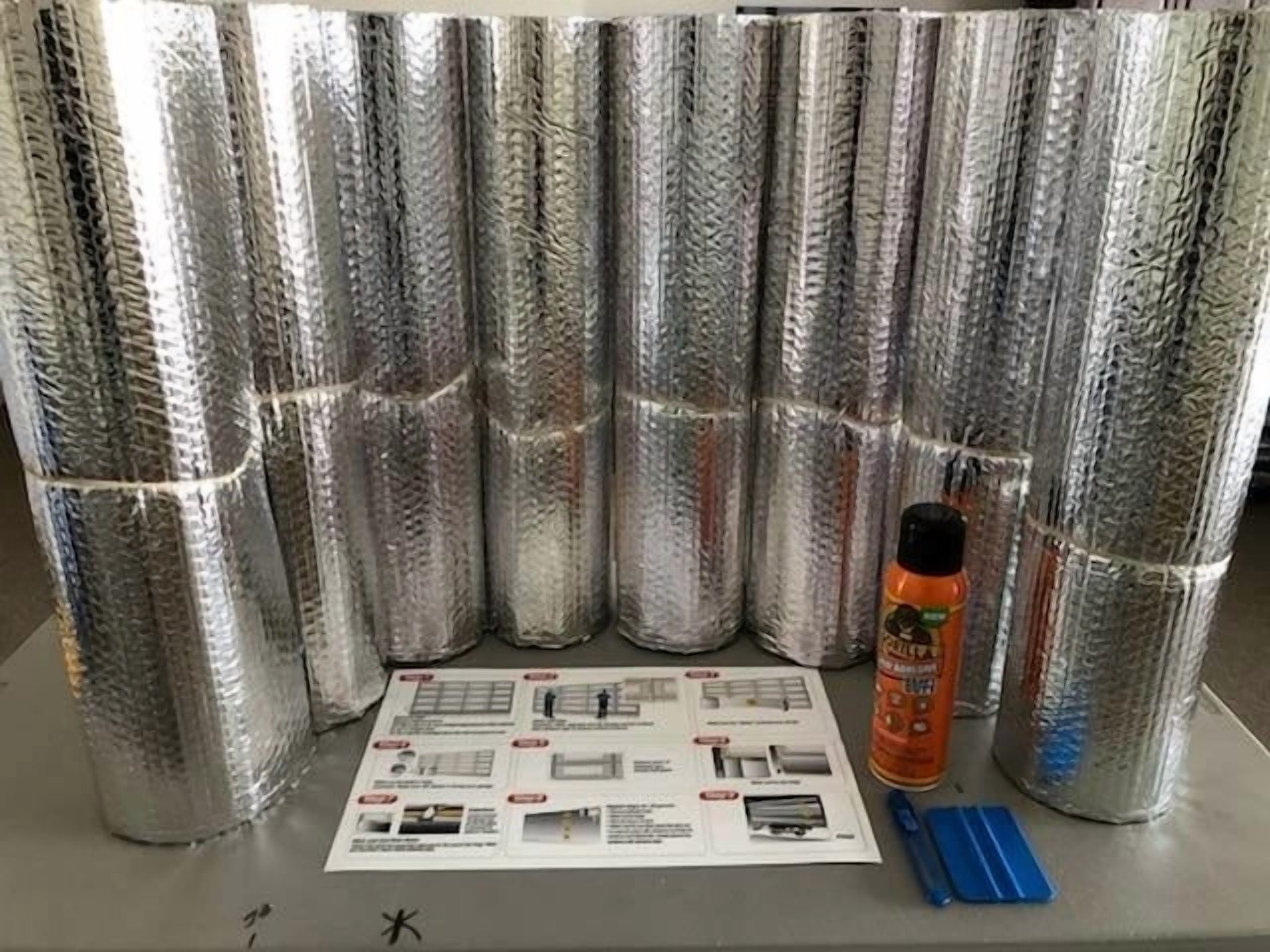 Garage Door Insulation Kit R 8 Fits 12L x 8H (W/ SPRAY ADHESIVE)