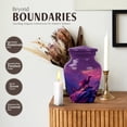 thumbnail image 3 of JAGASY Dragon Urn for Ashes Adult Male, Purple Small Urns for Human Ashes Keepsake, Snowy Mountain & Sunset Decorative Urns for Sister, Cremation Urn for Brother, (3 Inch), 3 of 7
