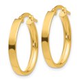 thumbnail image 2 of 14K Oval Hoop Earrings, 2 of 3