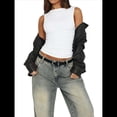 thumbnail image 3 of Camisetas Sin Mangas de Verano para Mujer Blancas L, 3 of 9