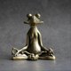 thumbnail image 2 of Vintage Brass Meditation Frog Statue Ornaments, 2 of 5