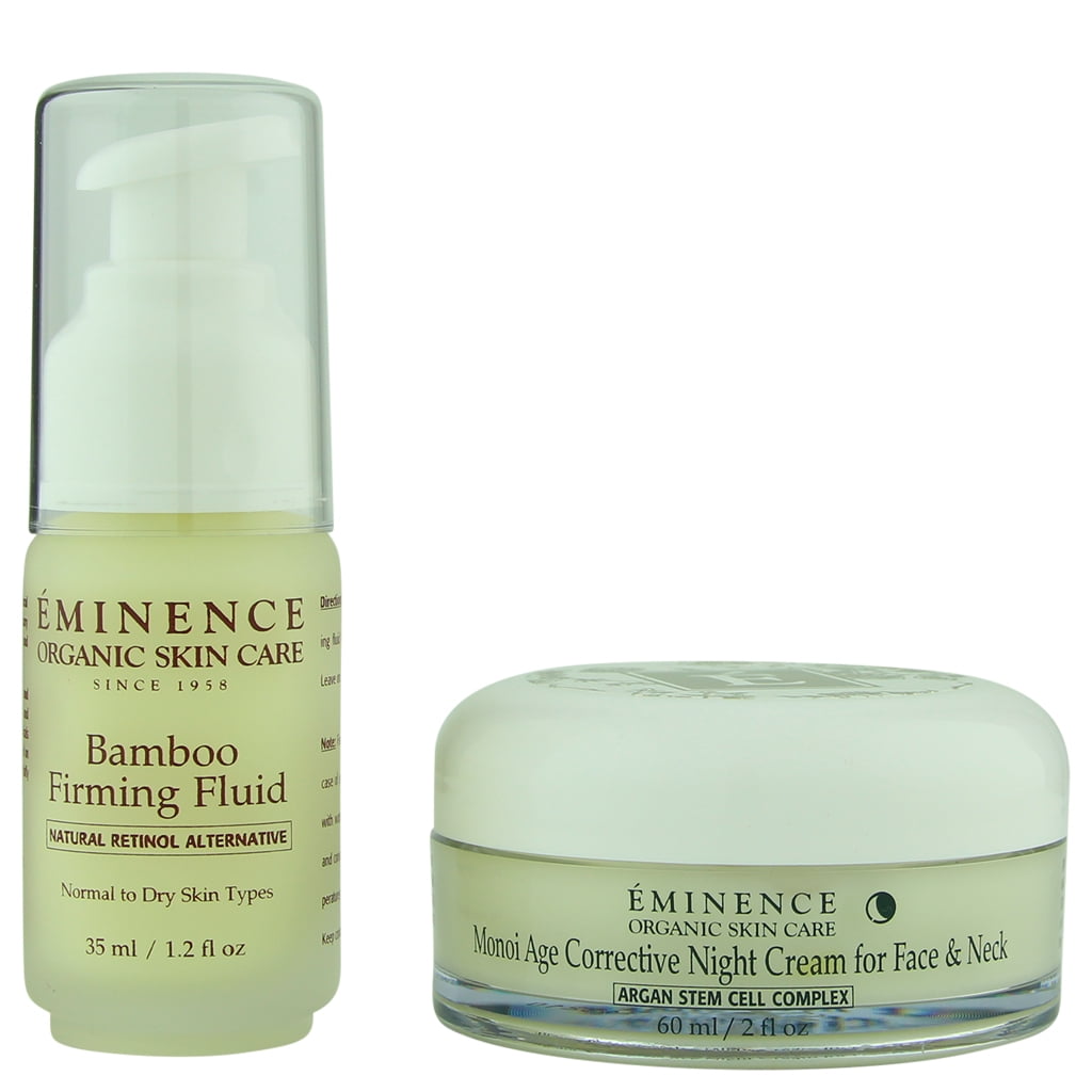 Eminence Bamboo Firming Fluid 1.2 oz & Monoi Age Corrective Night Face