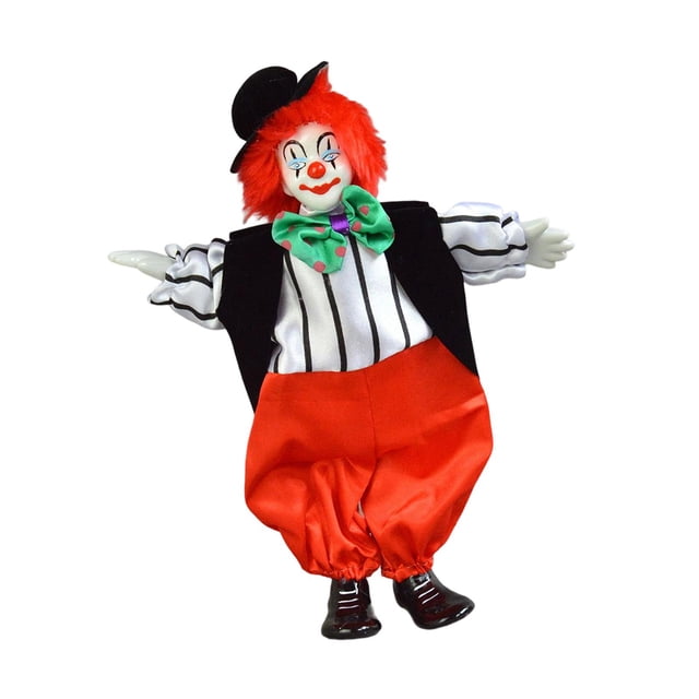 Muñeco Lovely Clown Doll Decoración Del Hogar Artesanía Articulaciones Flexibles Adorno para Favores de Fiesta