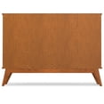 thumbnail image 5 of Simpli Home Draper SOLID HARDWOOD 57 inch Wide Mid Century Modern 8 Cube Storage Sofa Table in Teak Brown, 5 of 12