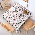 thumbnail image 2 of White Cow Black Spot Geometric Pattern Square Tablecloth,Waterproof Square Table Cover,Wipeable Spillproof Washable Table Cover for Home Kitchen Party Decor 42"X42"(107x107cm), 2 of 6