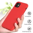 thumbnail image 2 of Dteck iPhone 11 Case, Ultra Slim Fit iPhone Case Liquid Silicone Gel Cover with Full Body Protection Anti-Scratch Shockproof Case Compatible with iPhone 11 6.1 inch, Red, 2 of 6
