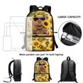 thumbnail image 6 of HUIACONG 17 Inch Capybara Sunflower School Backpack for Girls Boys Large Capacity Lightweight Water Resistant Back to School Backpack for Students Ages 6-18 Elementary Middle High School Daily Use, 6 of 6