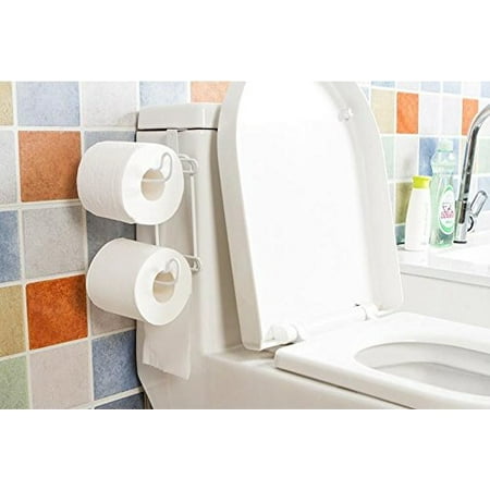 Over The Tank Bath Toilet Paper Holder 2 Roll Storage For Bathroom Over The Tank Bath Toilet Paper Holder 2 Roll Storage For Bathroom White
